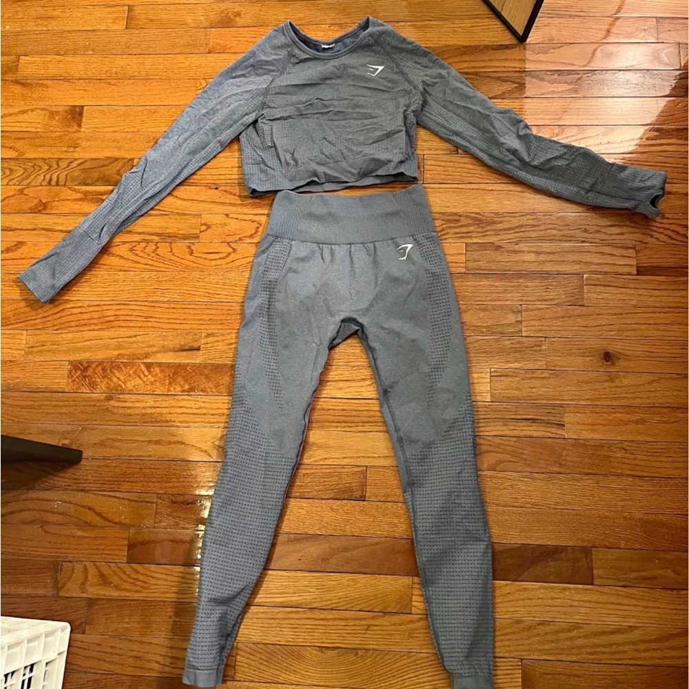 Gymshark Gray Leggings and Top Set